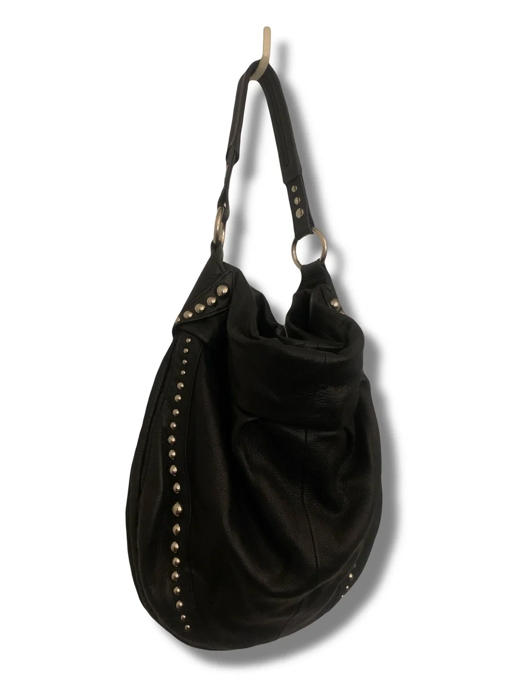 B. MAKOWSKY Black Studded Leather Shoulder Bag❤️❤️❤️